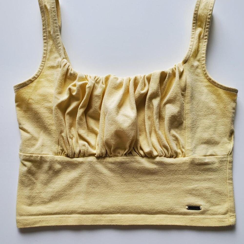 Yellow hollister co crop top